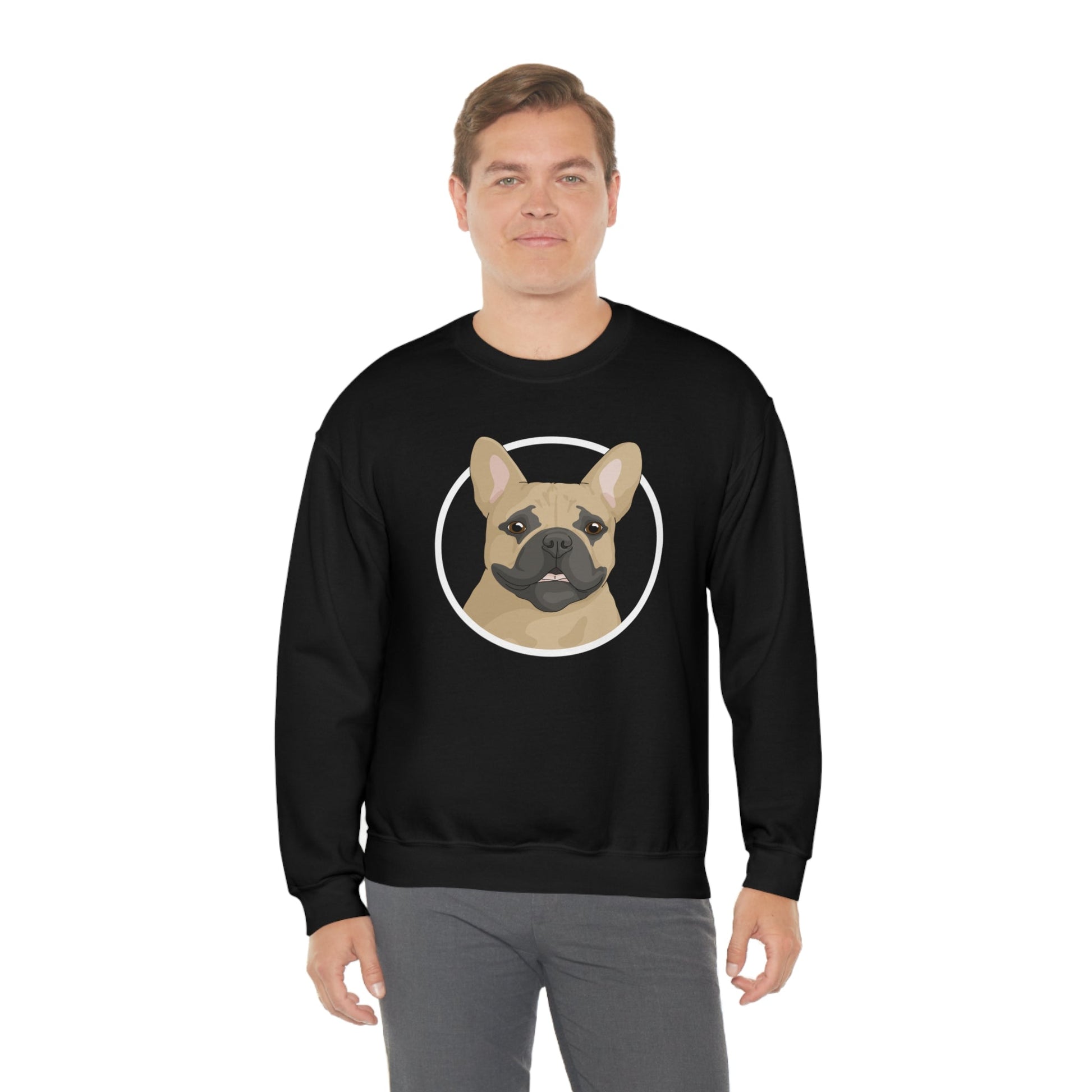 French Bulldog Circle | Crewneck Sweatshirt - Detezi Designs-21204122859808772018