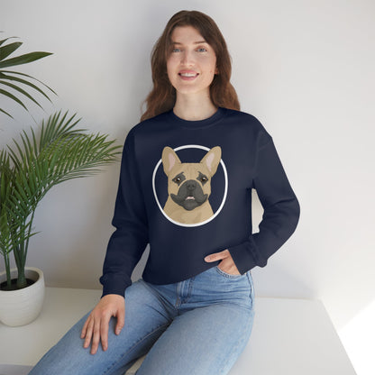 French Bulldog Circle | Crewneck Sweatshirt - Detezi Designs-21204122859808772018