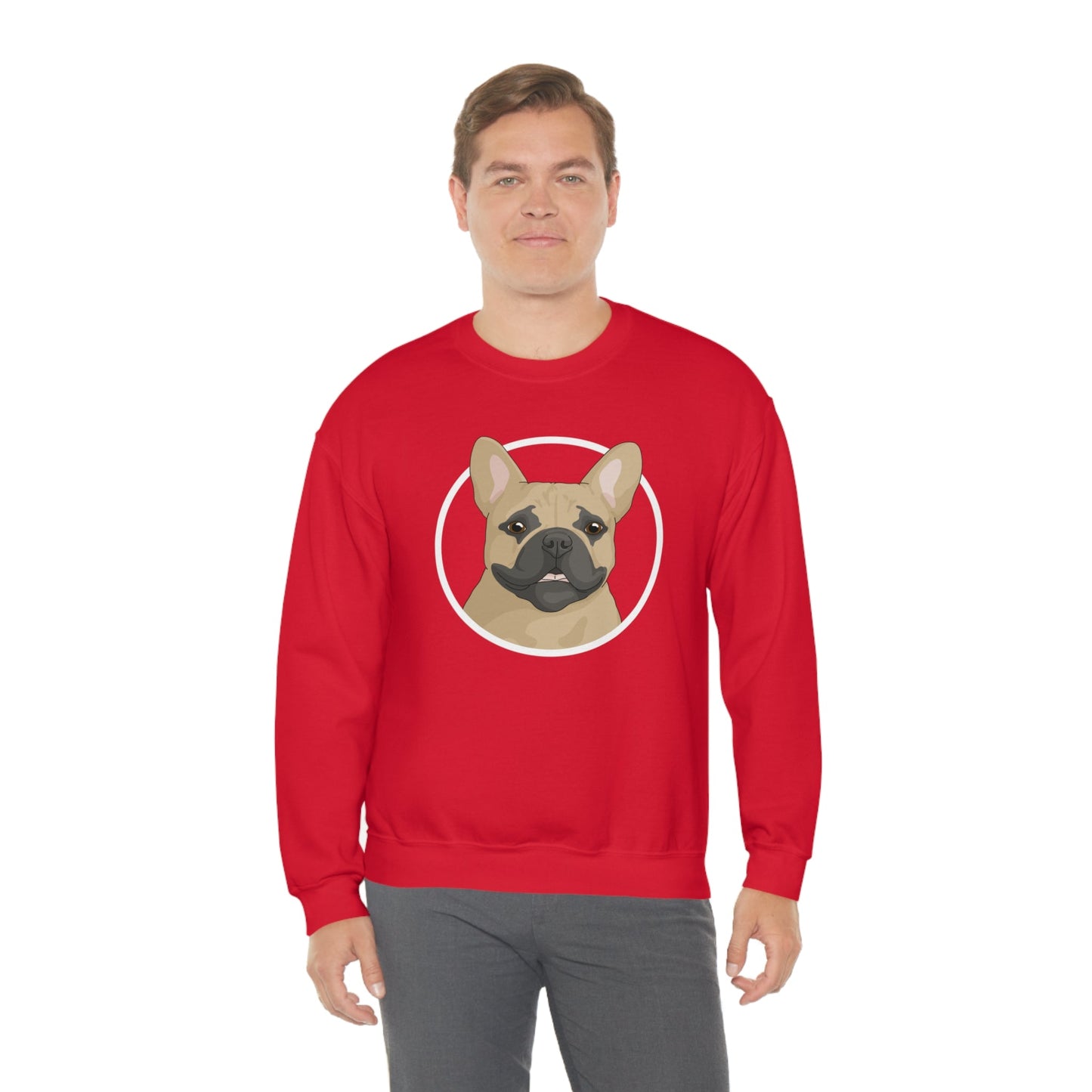 French Bulldog Circle | Crewneck Sweatshirt - Detezi Designs-21204122859808772018