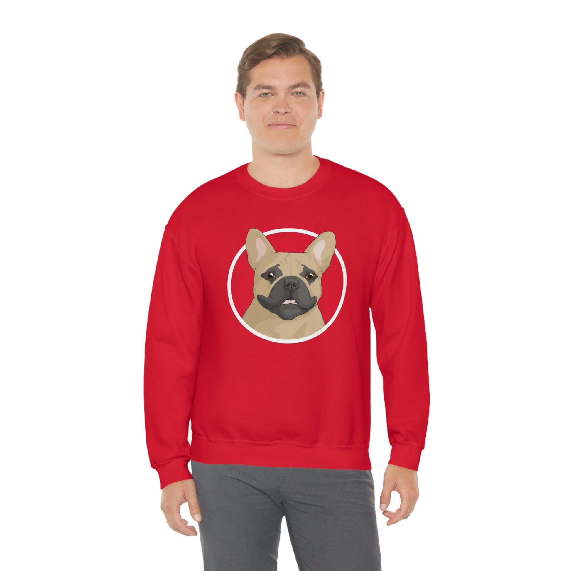 French Bulldog Circle | Crewneck Sweatshirt - Detezi Designs-21204122859808772018