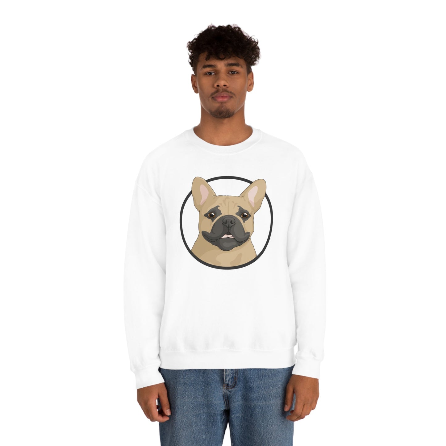 French Bulldog Circle | Crewneck Sweatshirt - Detezi Designs-21204122859808772018