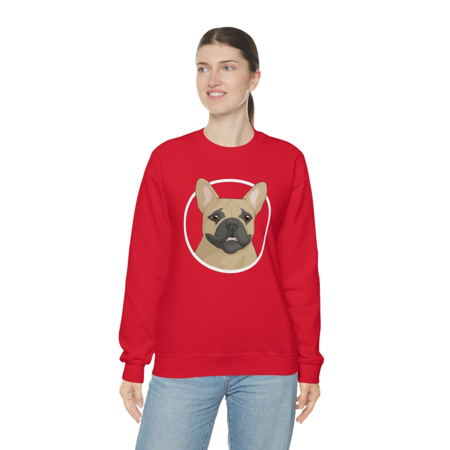 French Bulldog Circle | Crewneck Sweatshirt - Detezi Designs-21204122859808772018