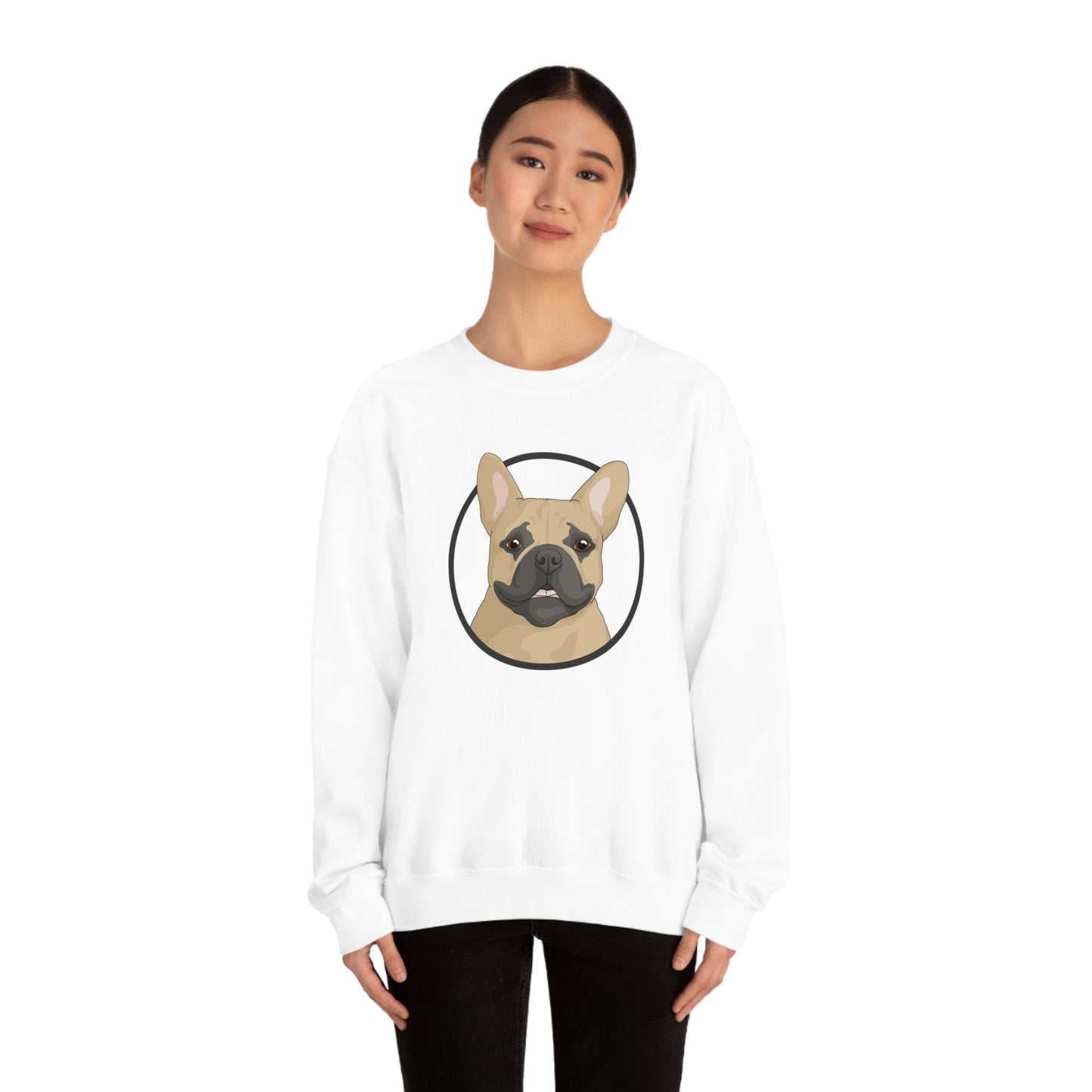 French Bulldog Circle | Crewneck Sweatshirt - Detezi Designs-21204122859808772018