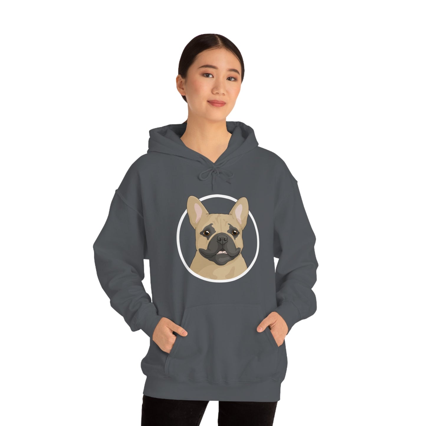 French Bulldog Circle | Hooded Sweatshirt - Detezi Designs-15239994697070695312