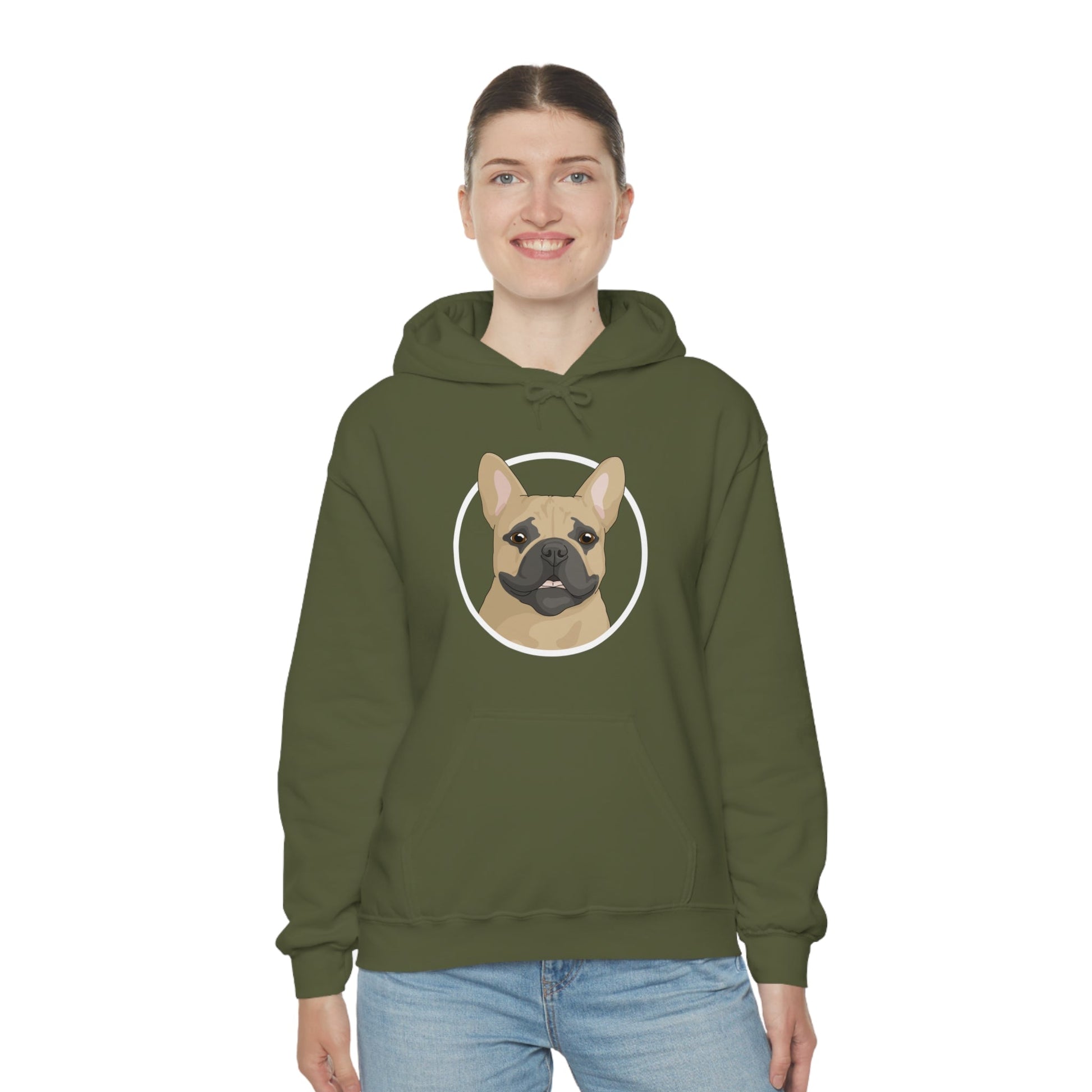 French Bulldog Circle | Hooded Sweatshirt - Detezi Designs-15239994697070695312