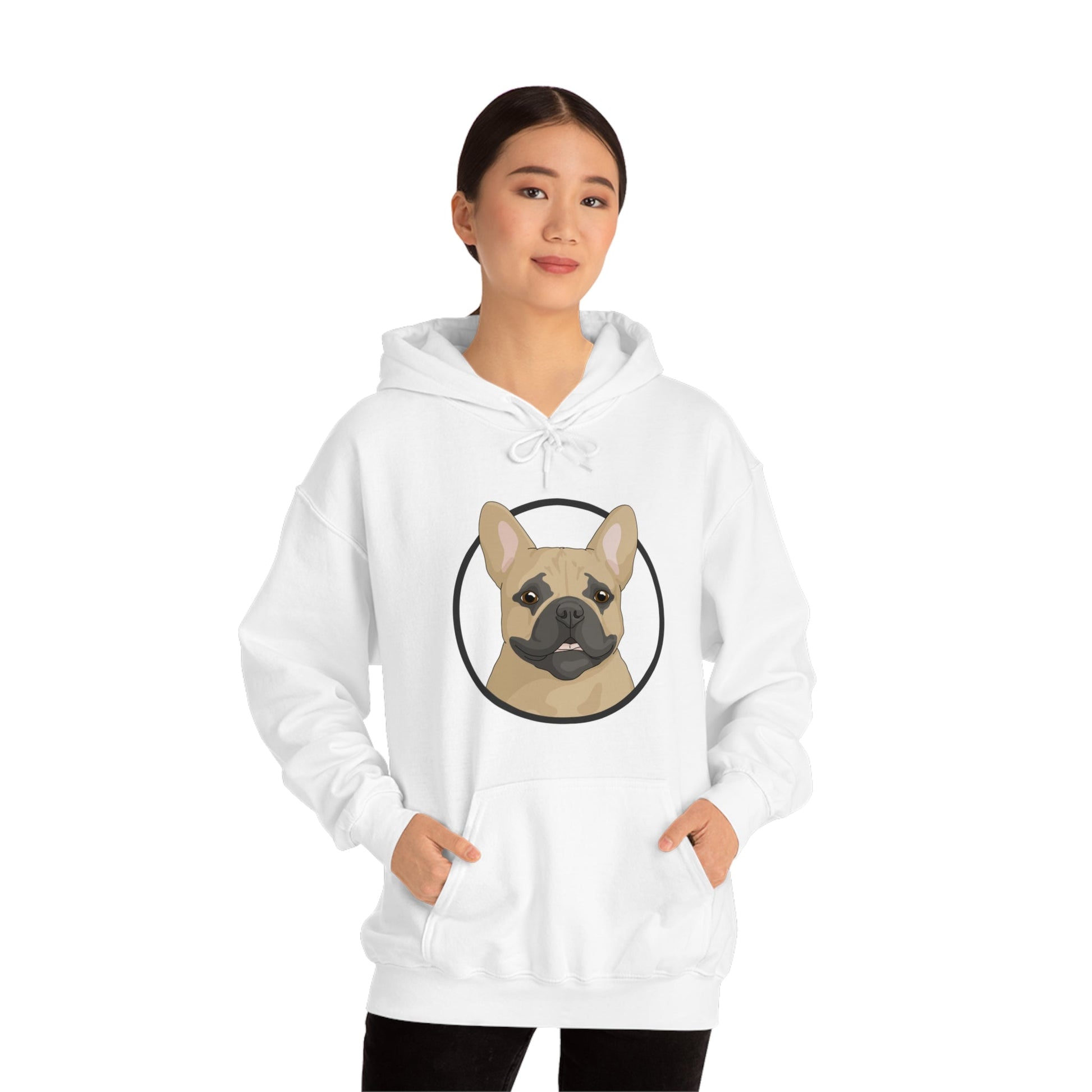 French Bulldog Circle | Hooded Sweatshirt - Detezi Designs-15239994697070695312