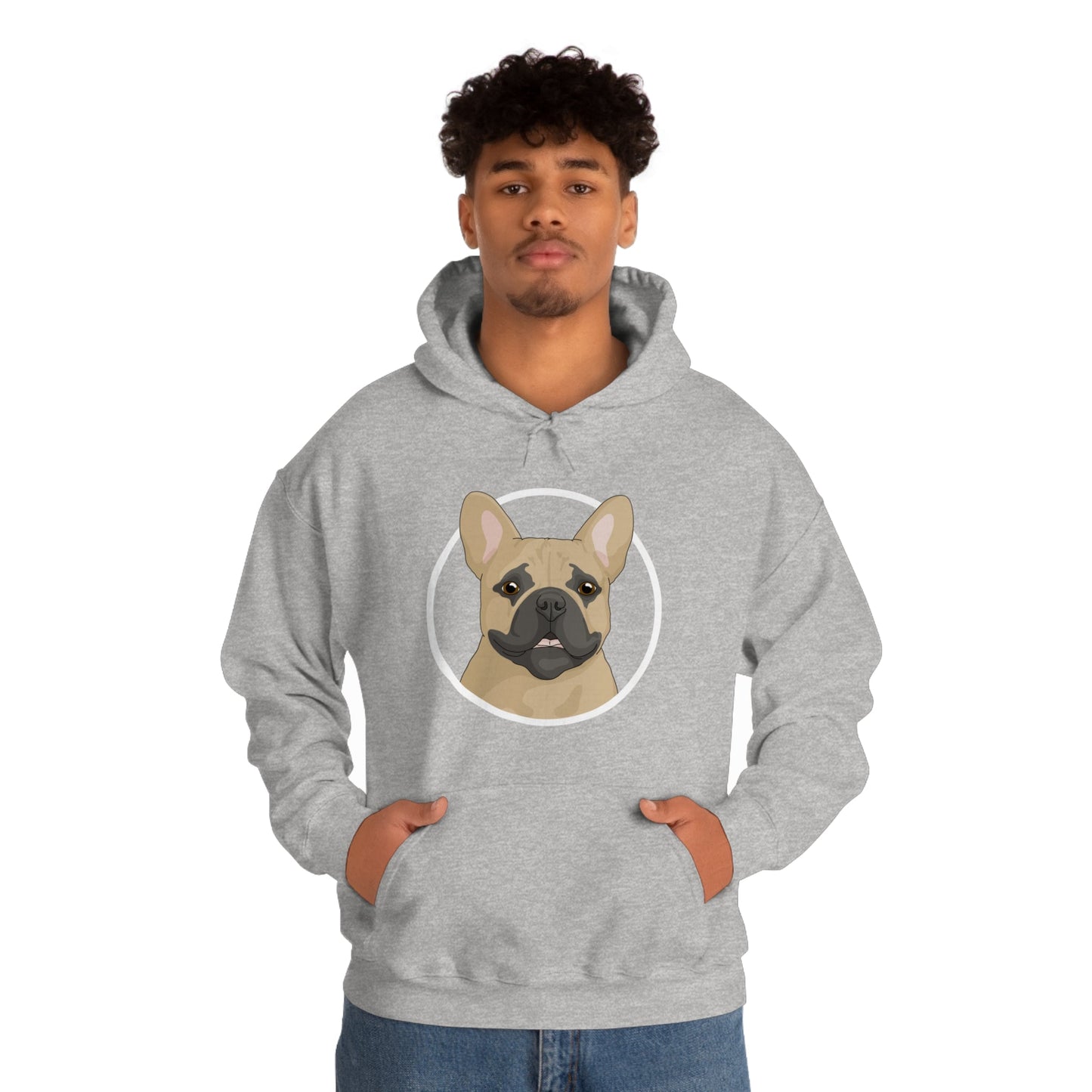 French Bulldog Circle | Hooded Sweatshirt - Detezi Designs-15239994697070695312