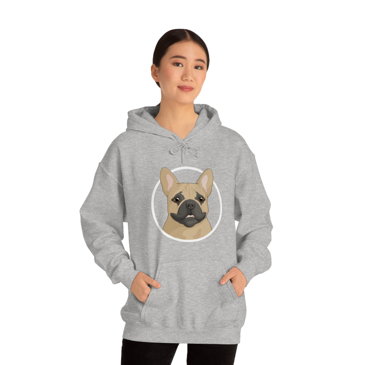 French Bulldog Circle | Hooded Sweatshirt - Detezi Designs-15239994697070695312