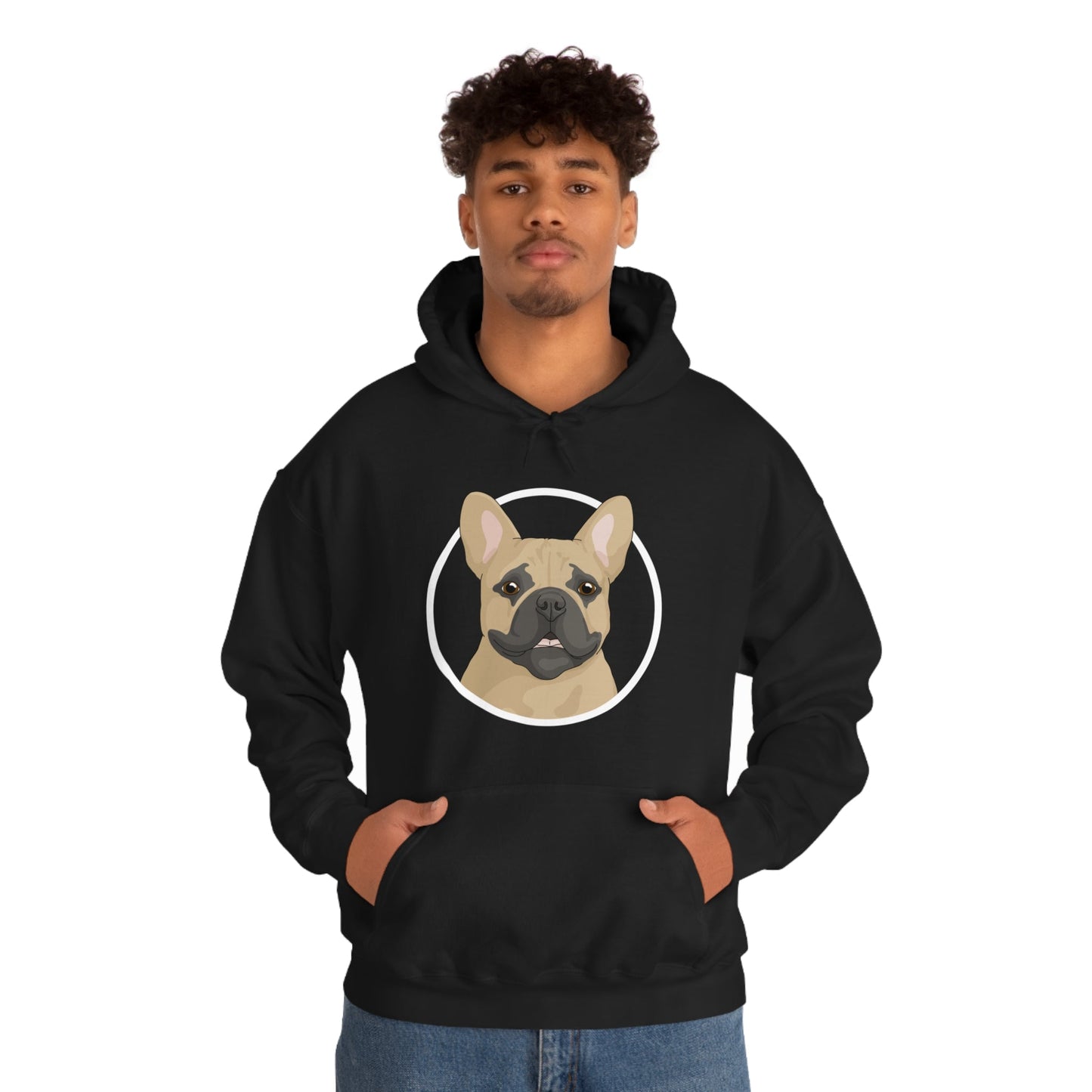 French Bulldog Circle | Hooded Sweatshirt - Detezi Designs-15239994697070695312