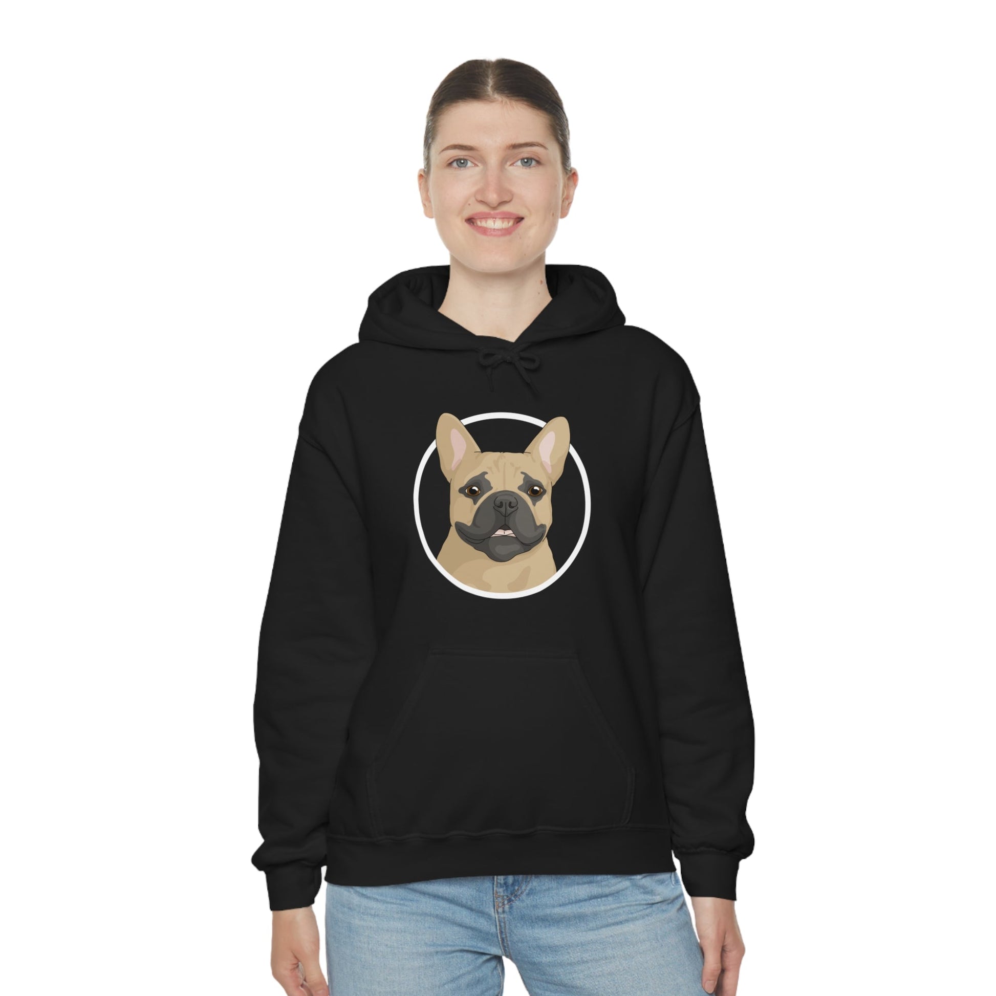 French Bulldog Circle | Hooded Sweatshirt - Detezi Designs-15239994697070695312