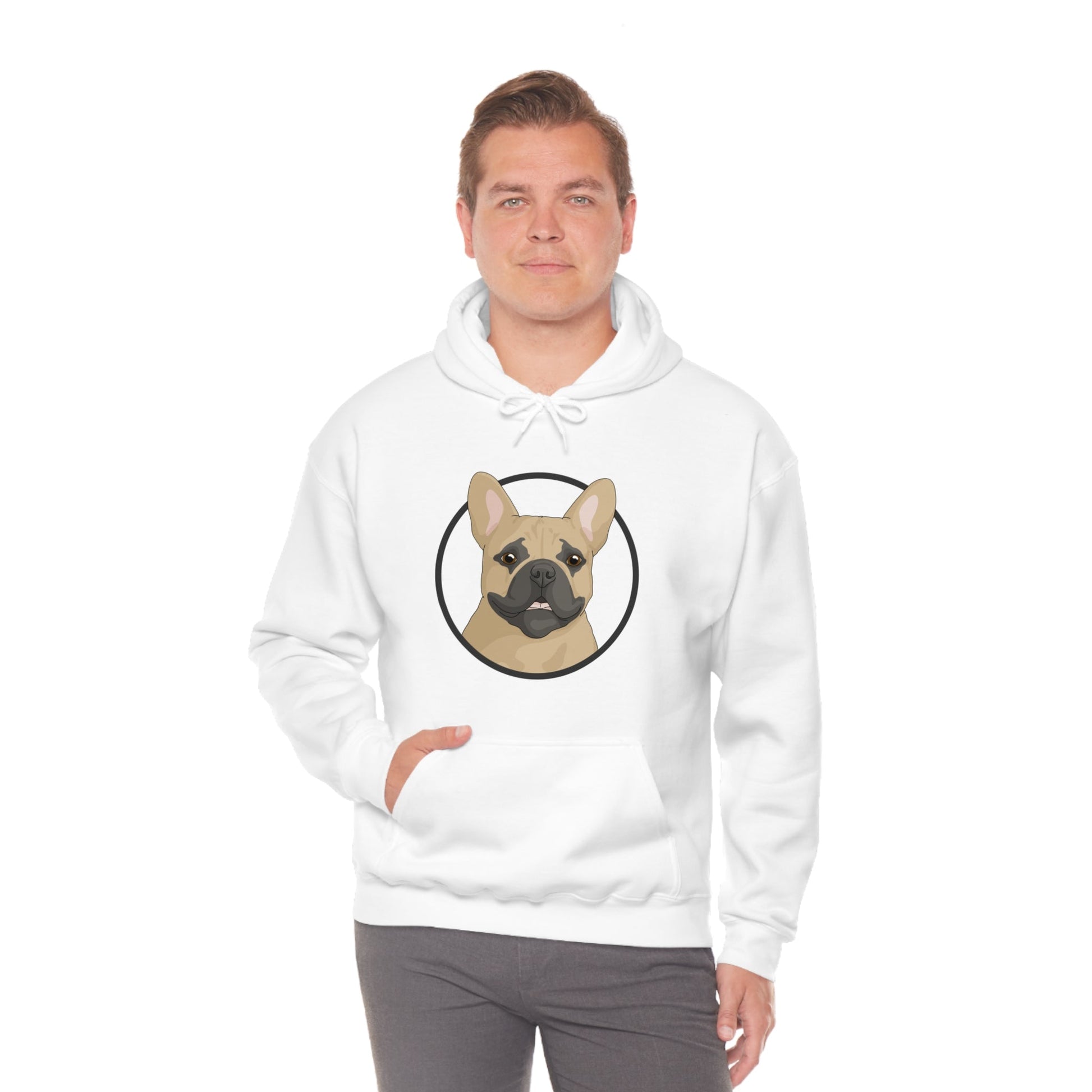 French Bulldog Circle | Hooded Sweatshirt - Detezi Designs-15239994697070695312