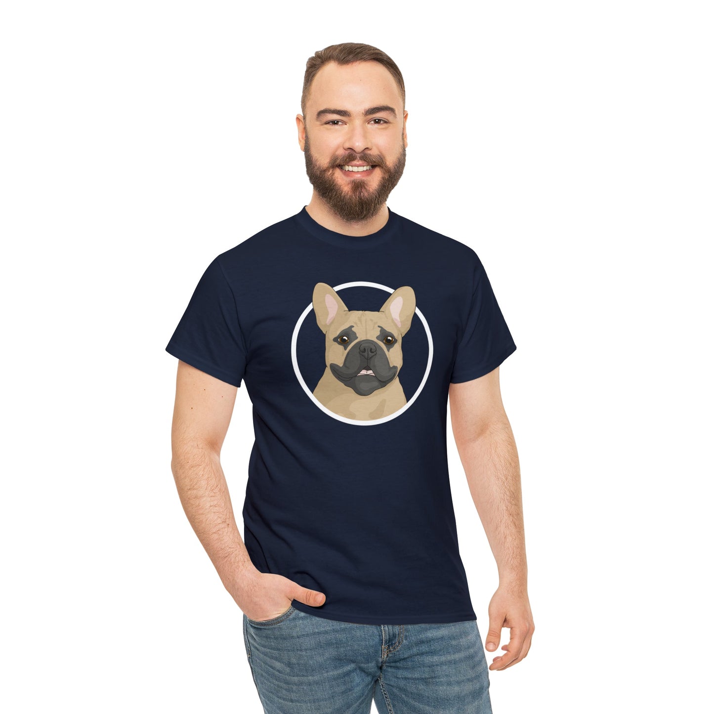 French Bulldog Circle | T-shirt - Detezi Designs-12619707915500656975