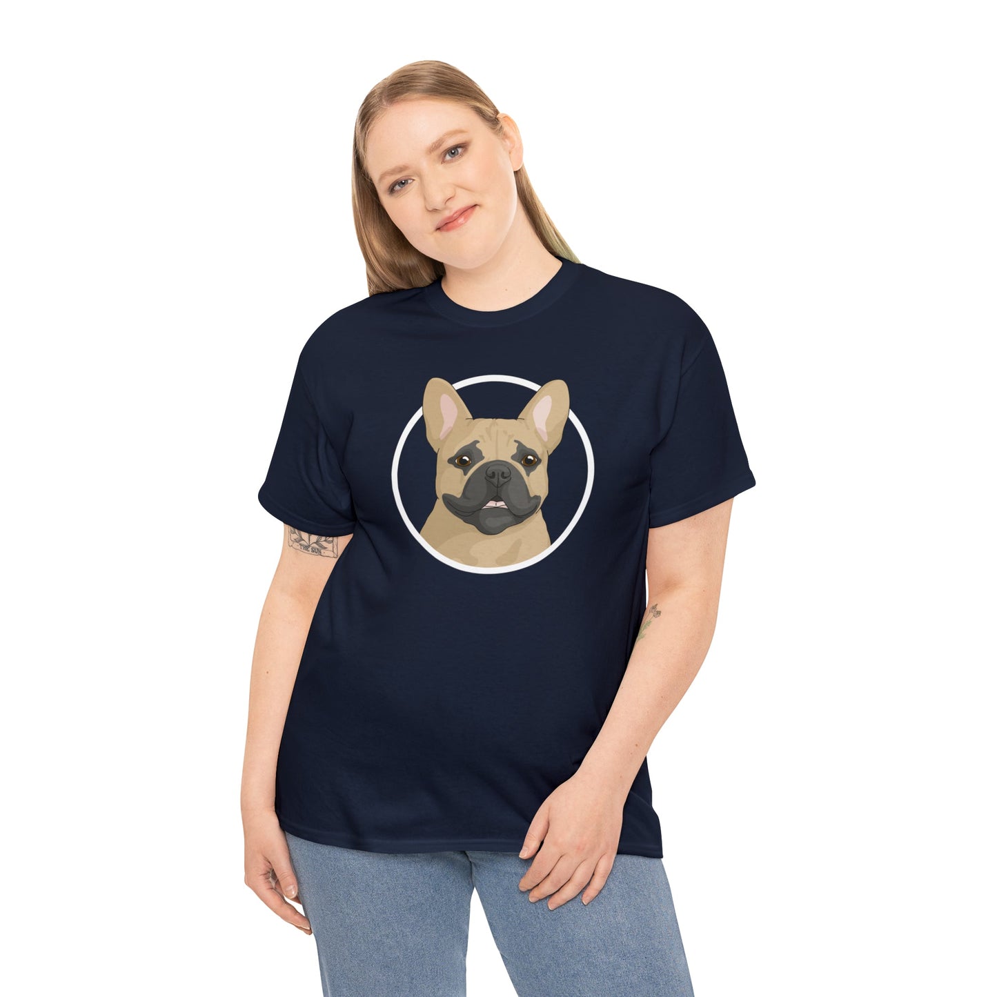 French Bulldog Circle | T-shirt - Detezi Designs-12619707915500656975