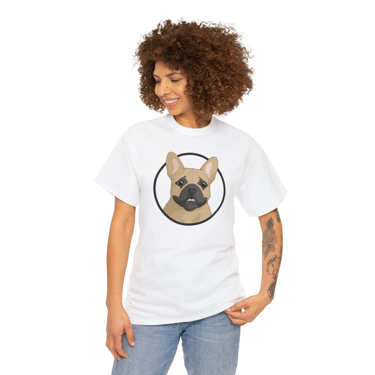 French Bulldog Circle | T-shirt - Detezi Designs-12619707915500656975