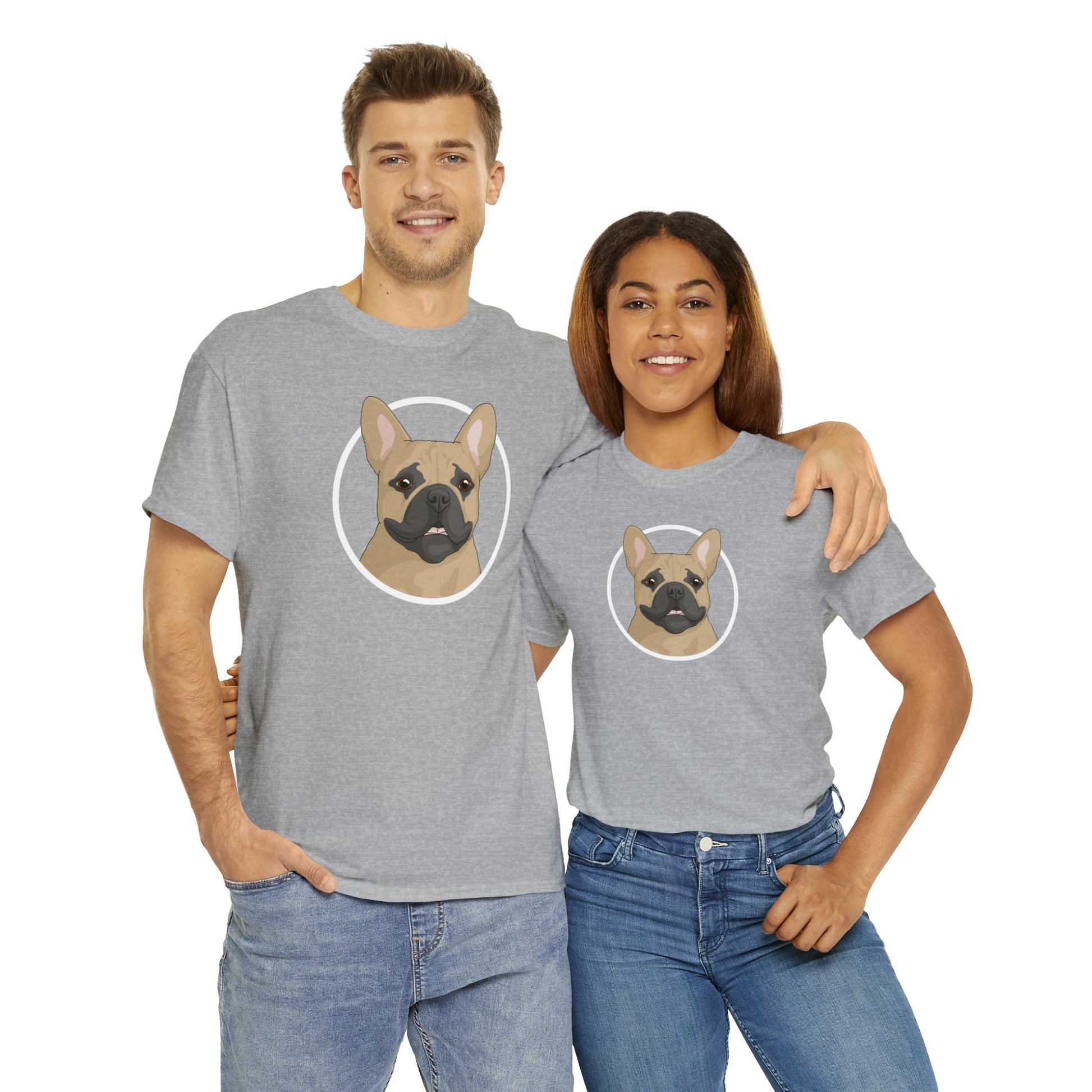 French Bulldog Circle | T-shirt - Detezi Designs-12619707915500656975