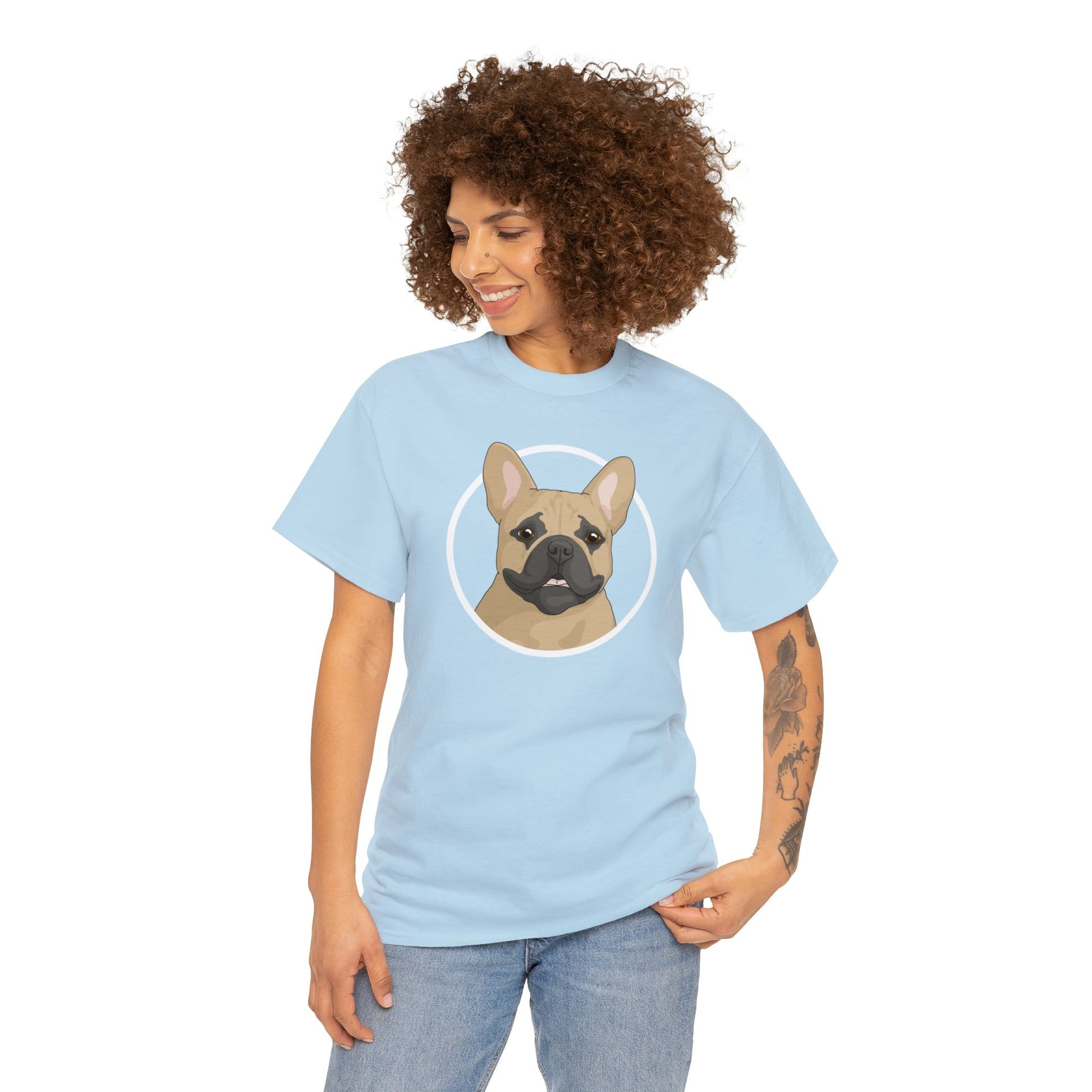 French Bulldog Circle | T-shirt - Detezi Designs-12619707915500656975