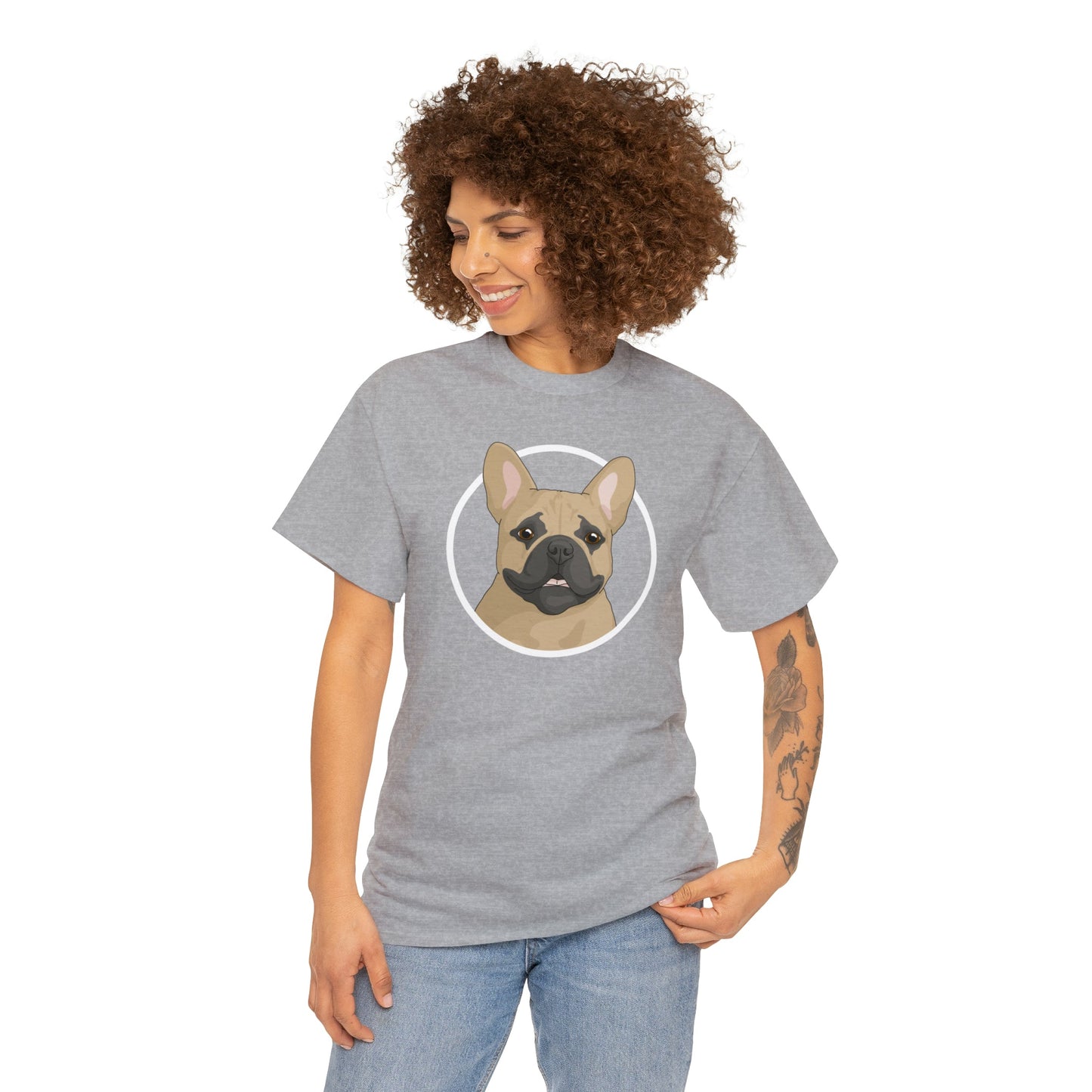 French Bulldog Circle | T-shirt - Detezi Designs-12619707915500656975