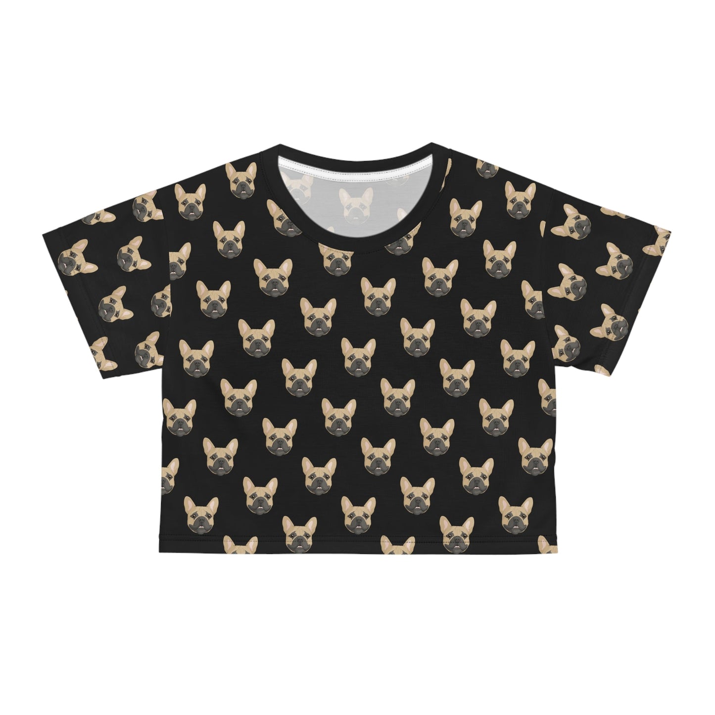 French Bulldog Faces | Crop Tee - Detezi Designs-GR001