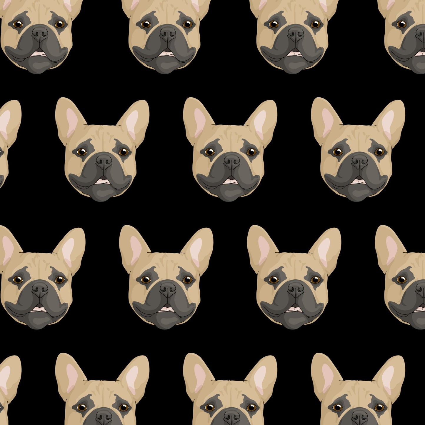 French Bulldog Faces | Crop Tee - Detezi Designs-GR001