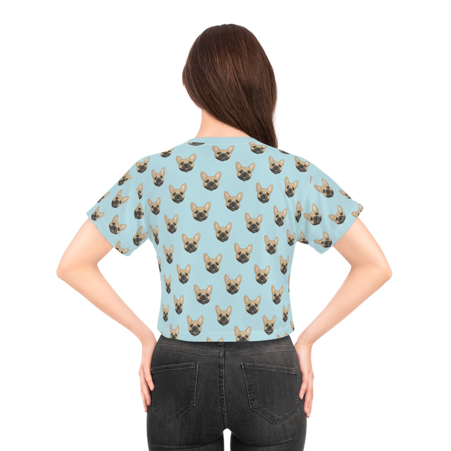 French Bulldog Faces | Crop Tee - Detezi Designs-GR001