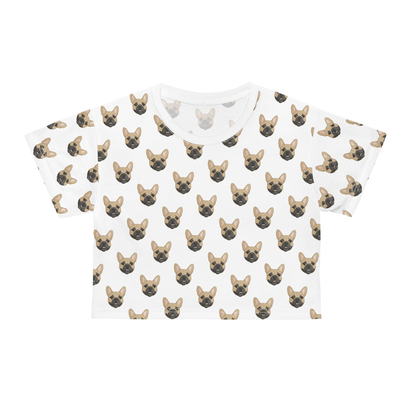 French Bulldog Faces | Crop Tee - Detezi Designs-GR001