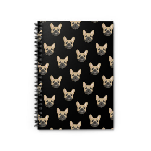 French Bulldog Faces | Spiral Notebook - Detezi Designs-16992163152207433254
