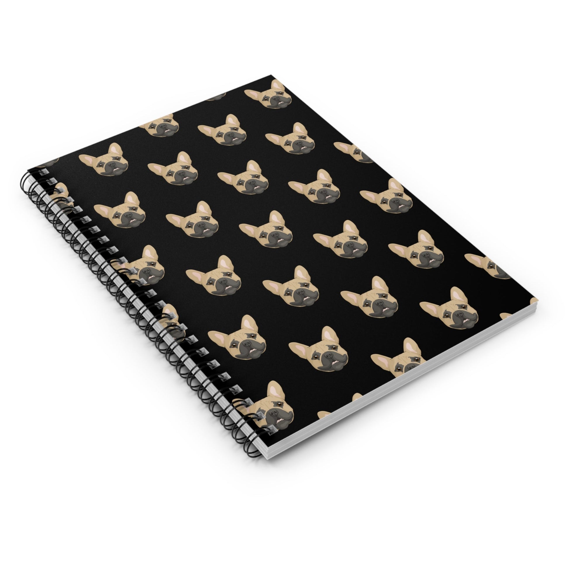 French Bulldog Faces | Spiral Notebook - Detezi Designs-16992163152207433254