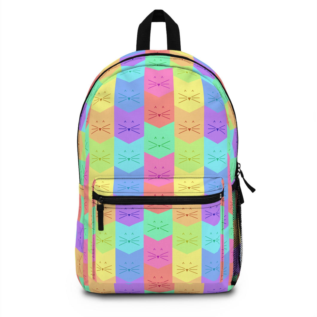 Geometric Cats | Backpack - Detezi Designs-84851859926404839785