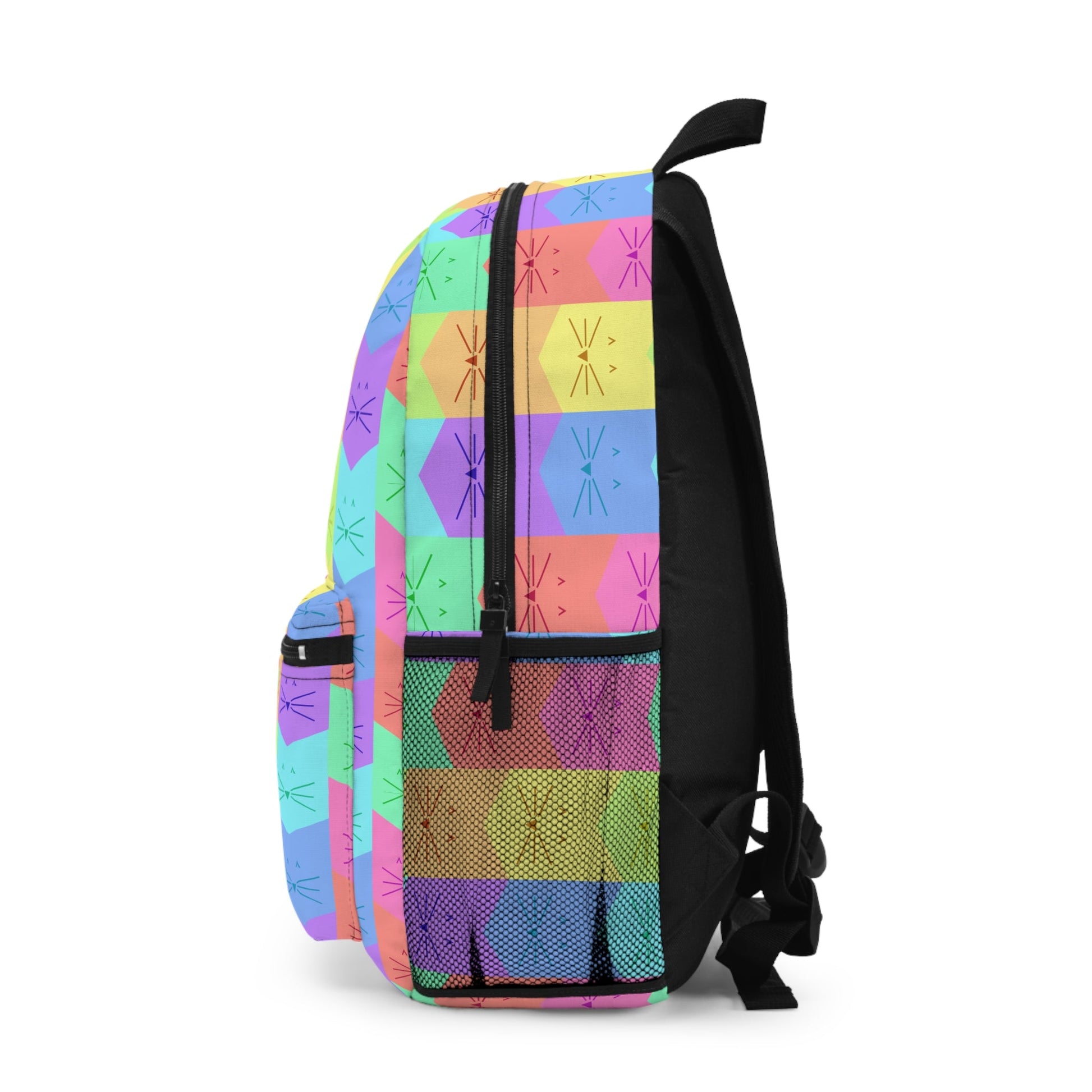 Geometric Cats | Backpack - Detezi Designs-84851859926404839785