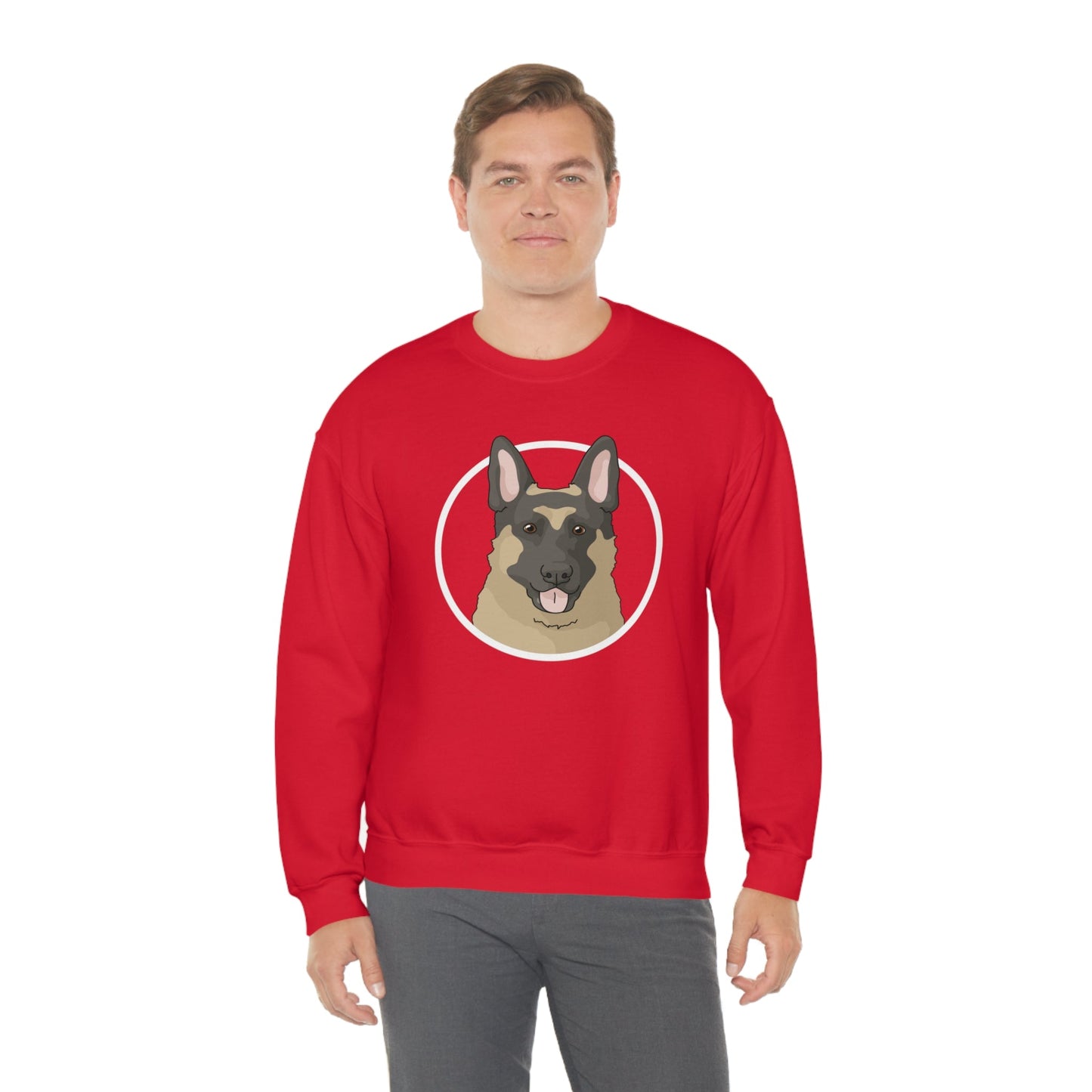 German Shepherd Circle | Crewneck Sweatshirt - Detezi Designs-20871795823181295380