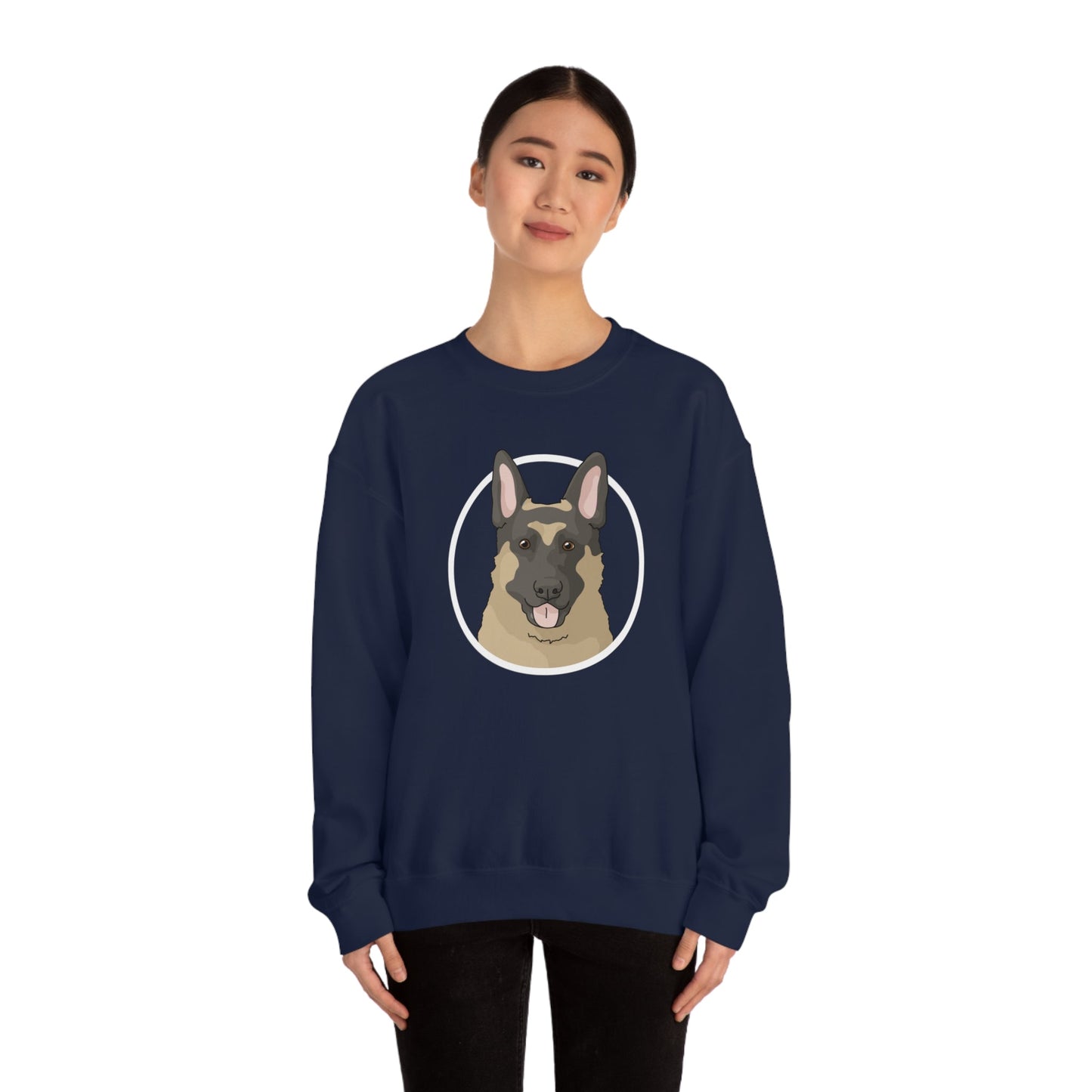 German Shepherd Circle | Crewneck Sweatshirt - Detezi Designs-20871795823181295380