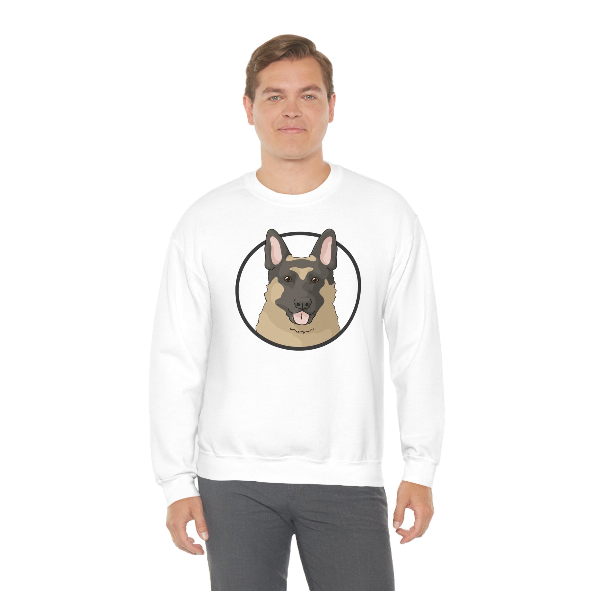 German Shepherd Circle | Crewneck Sweatshirt - Detezi Designs-20871795823181295380