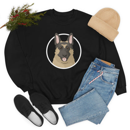 German Shepherd Circle | Crewneck Sweatshirt - Detezi Designs-20871795823181295380