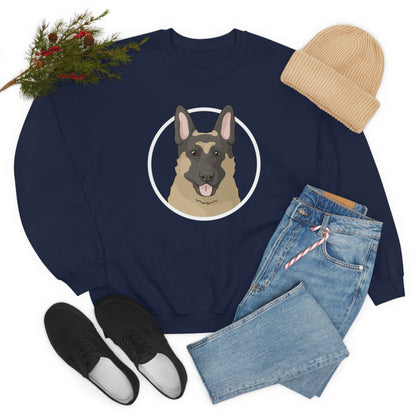 German Shepherd Circle | Crewneck Sweatshirt - Detezi Designs-20871795823181295380