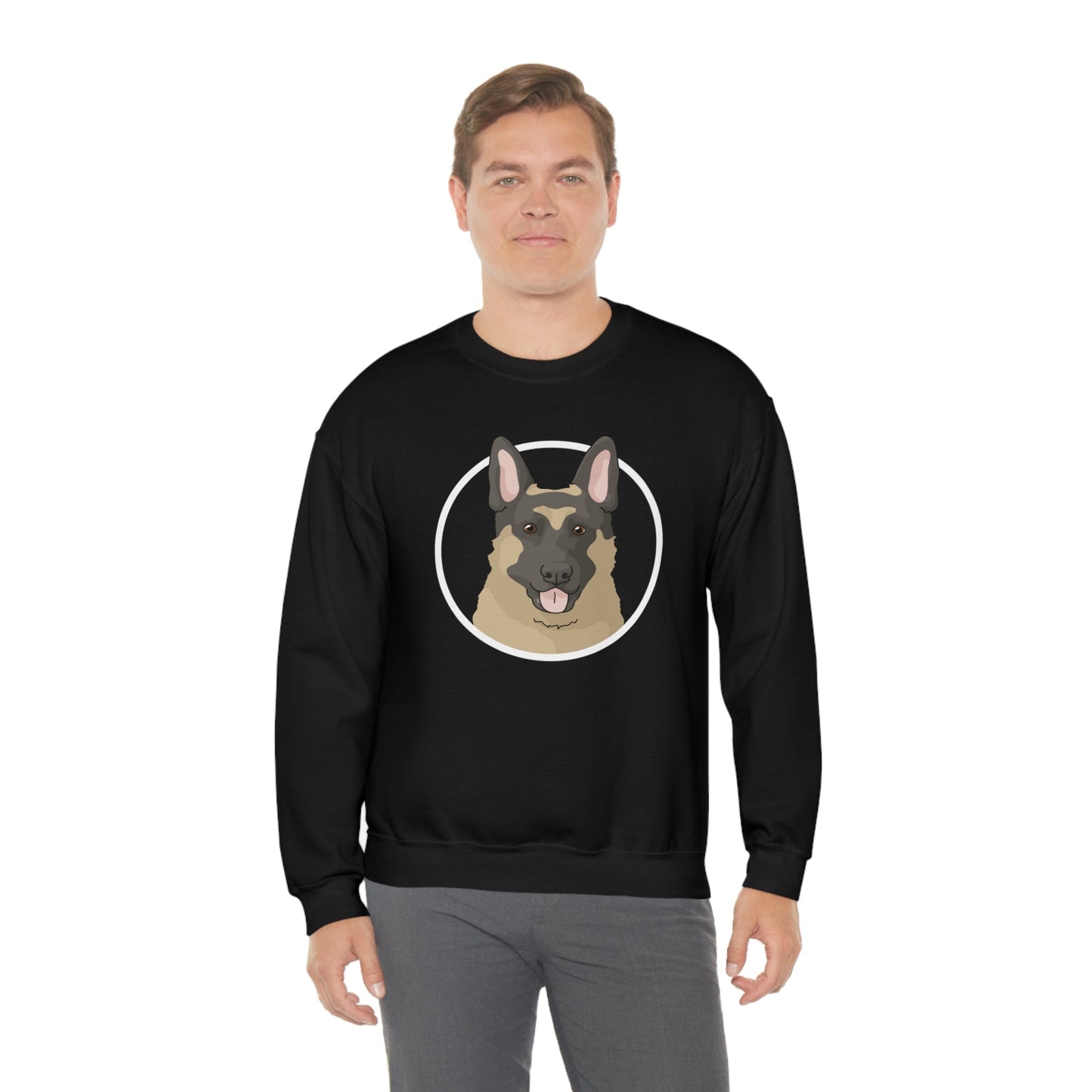 German Shepherd Circle | Crewneck Sweatshirt - Detezi Designs-20871795823181295380