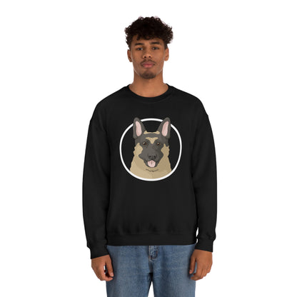 German Shepherd Circle | Crewneck Sweatshirt - Detezi Designs-20871795823181295380