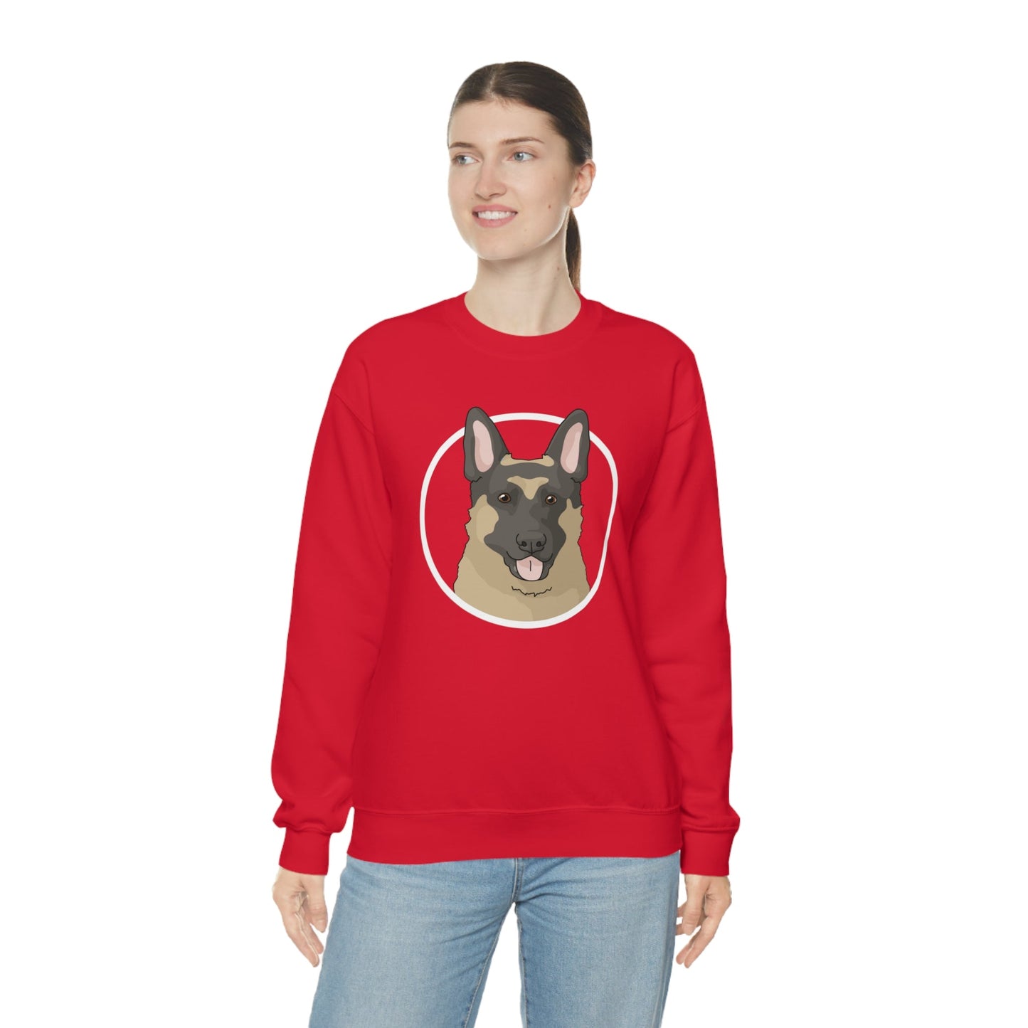 German Shepherd Circle | Crewneck Sweatshirt - Detezi Designs-20871795823181295380