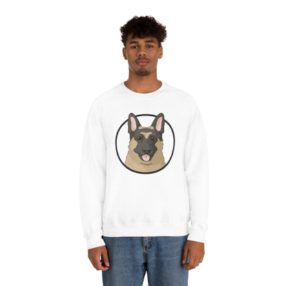 German Shepherd Circle | Crewneck Sweatshirt - Detezi Designs-20871795823181295380