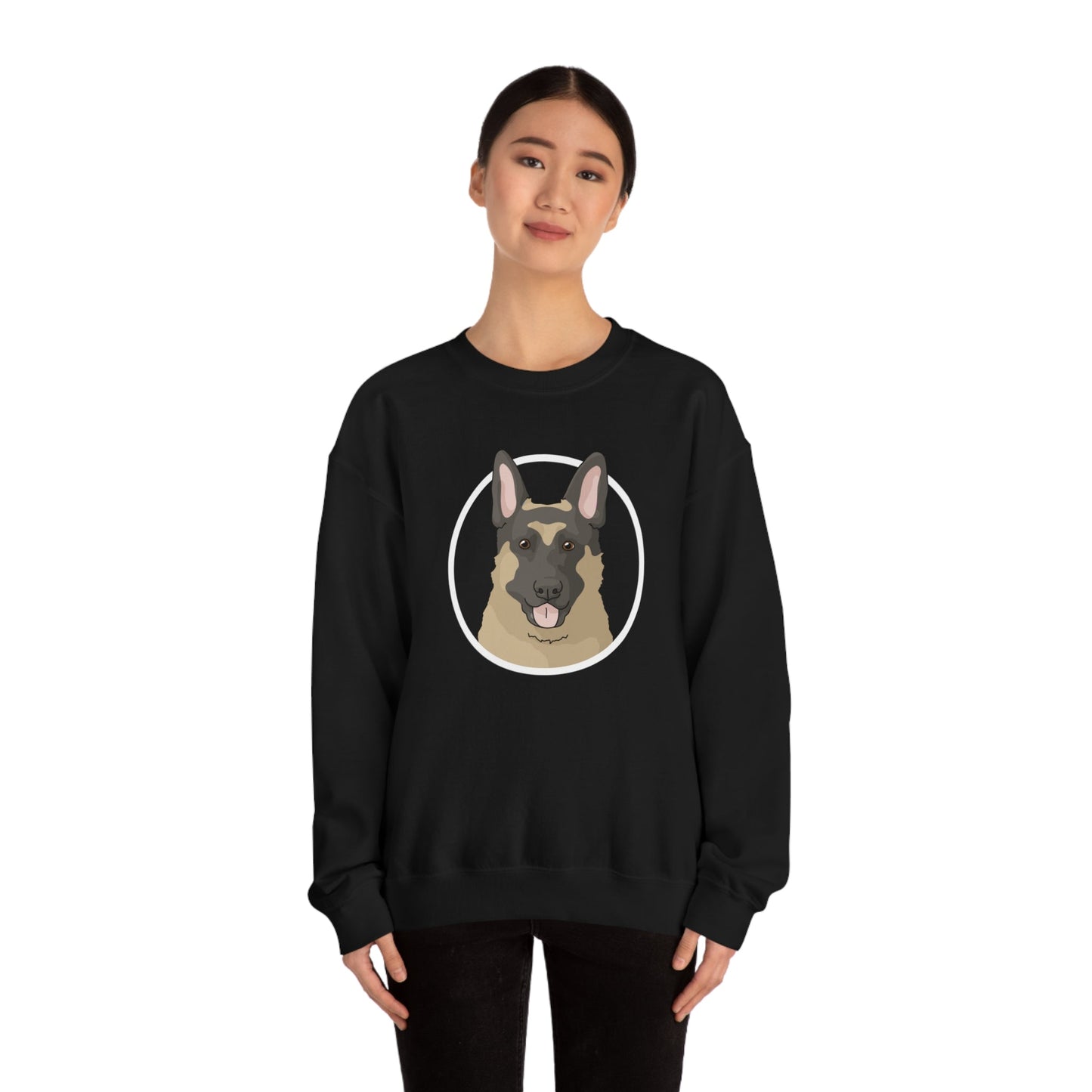 German Shepherd Circle | Crewneck Sweatshirt - Detezi Designs-20871795823181295380