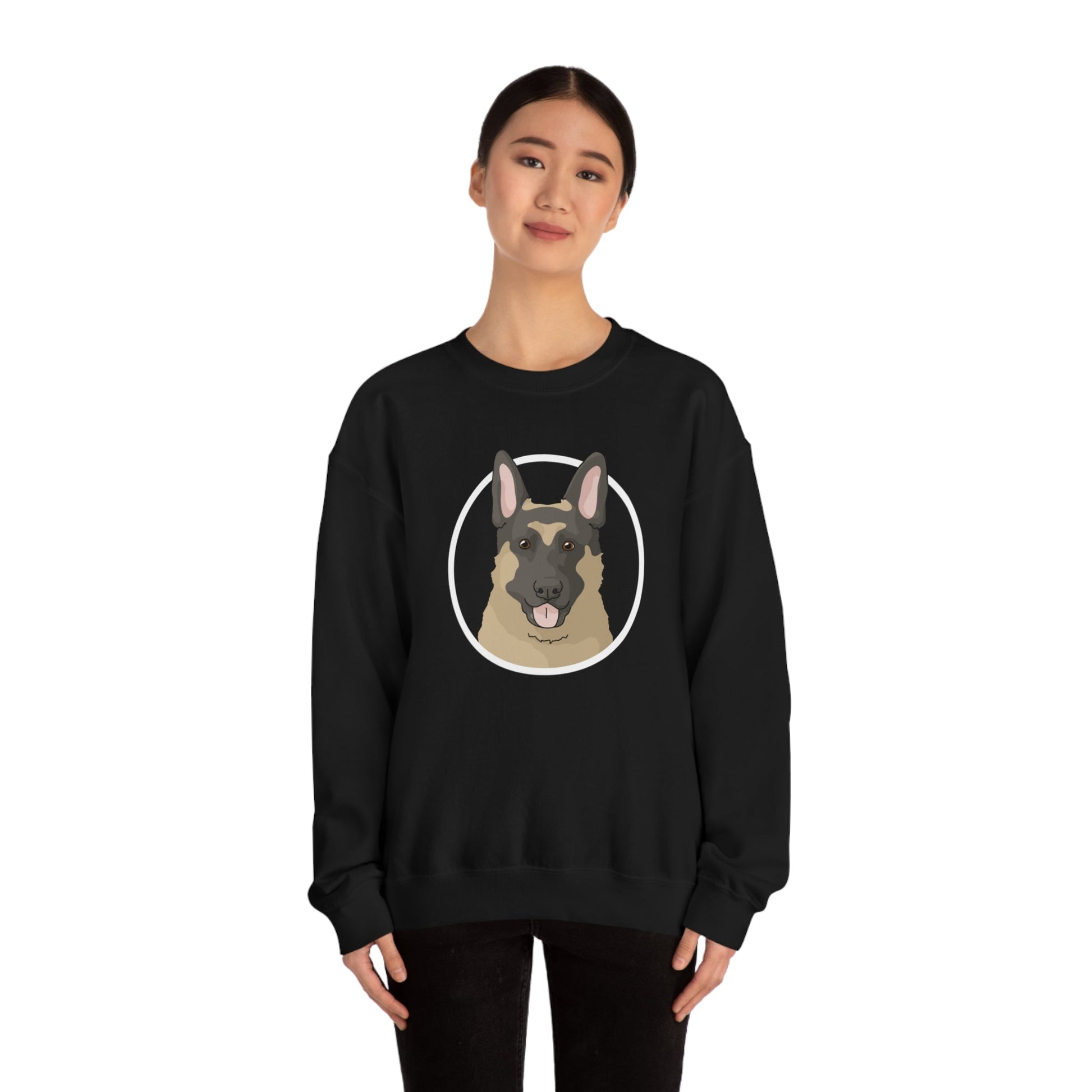 German Shepherd Circle | Crewneck Sweatshirt - Detezi Designs-20871795823181295380