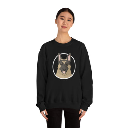 German Shepherd Circle | Crewneck Sweatshirt - Detezi Designs-20871795823181295380