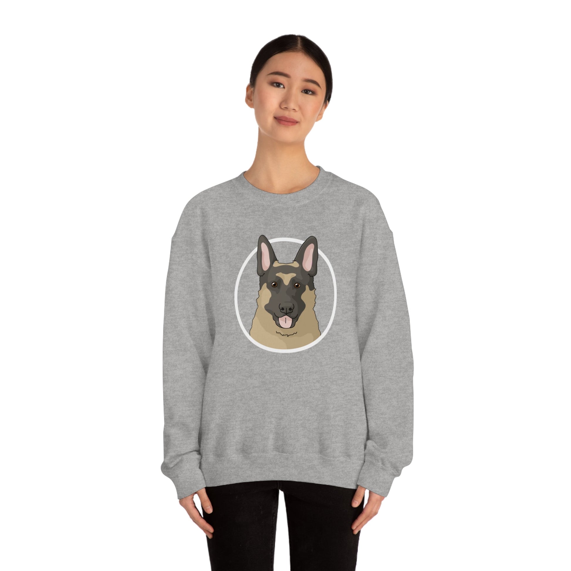 German Shepherd Circle | Crewneck Sweatshirt - Detezi Designs-20871795823181295380