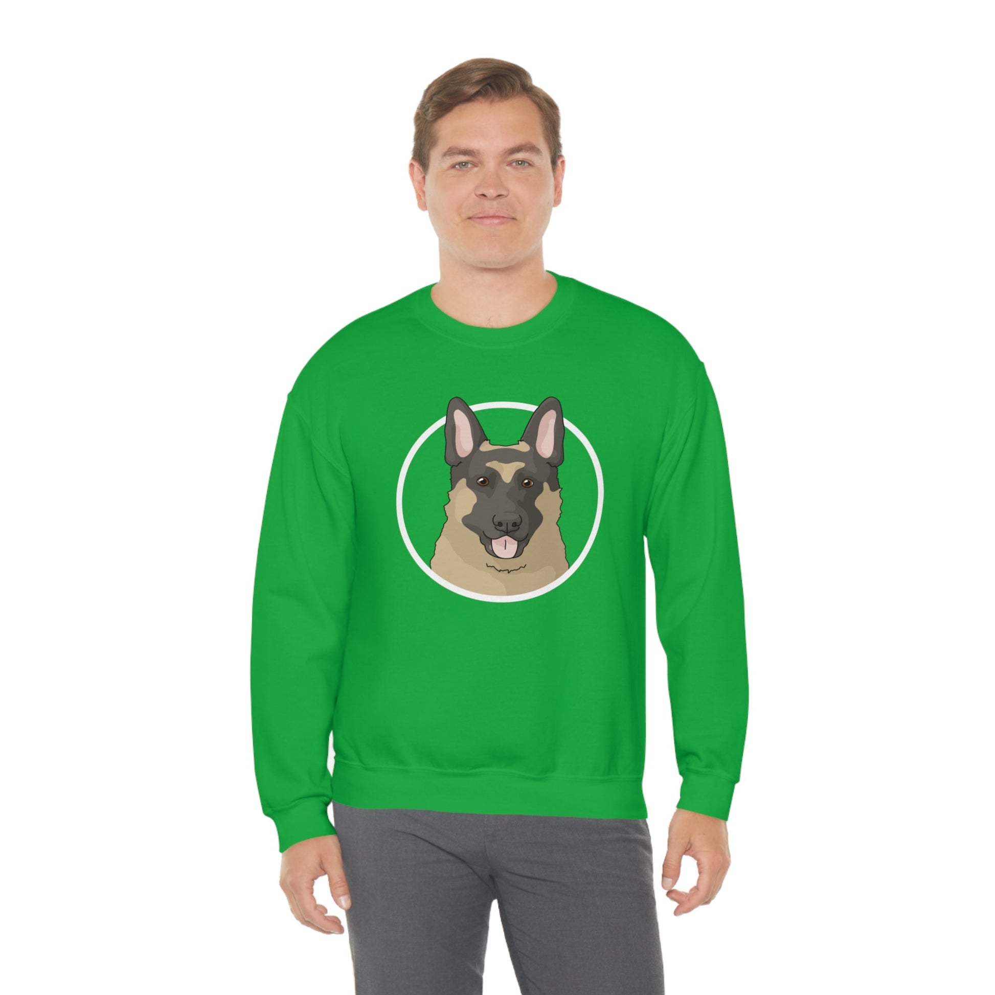 German Shepherd Circle | Crewneck Sweatshirt - Detezi Designs-20871795823181295380