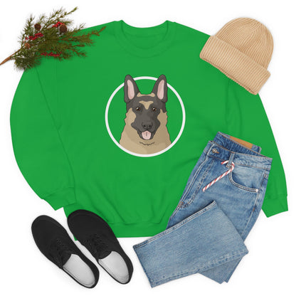 German Shepherd Circle | Crewneck Sweatshirt - Detezi Designs-20871795823181295380