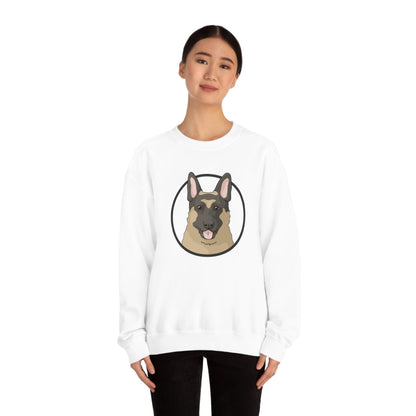 German Shepherd Circle | Crewneck Sweatshirt - Detezi Designs-20871795823181295380