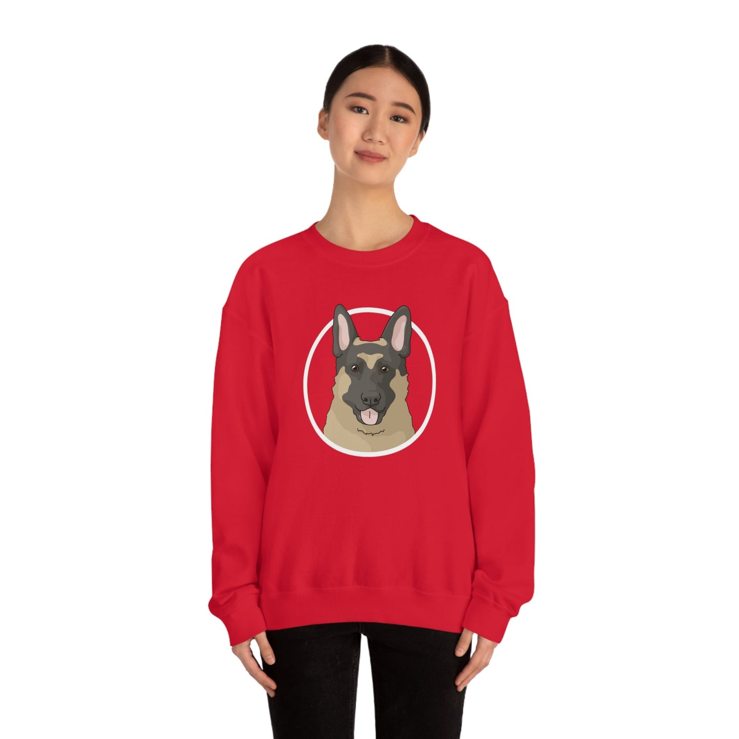 German Shepherd Circle | Crewneck Sweatshirt - Detezi Designs-20871795823181295380