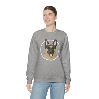 German Shepherd Circle | Crewneck Sweatshirt - Detezi Designs-20871795823181295380