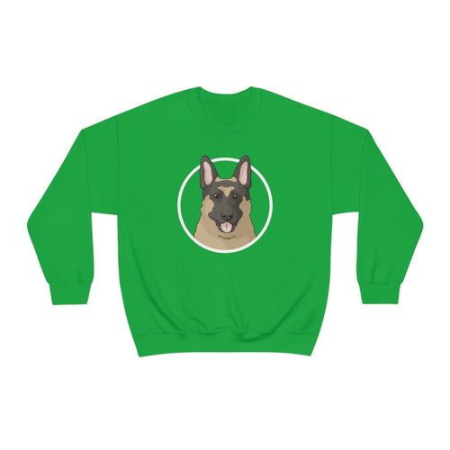 German Shepherd Circle | Crewneck Sweatshirt - Detezi Designs-32721620287942346350