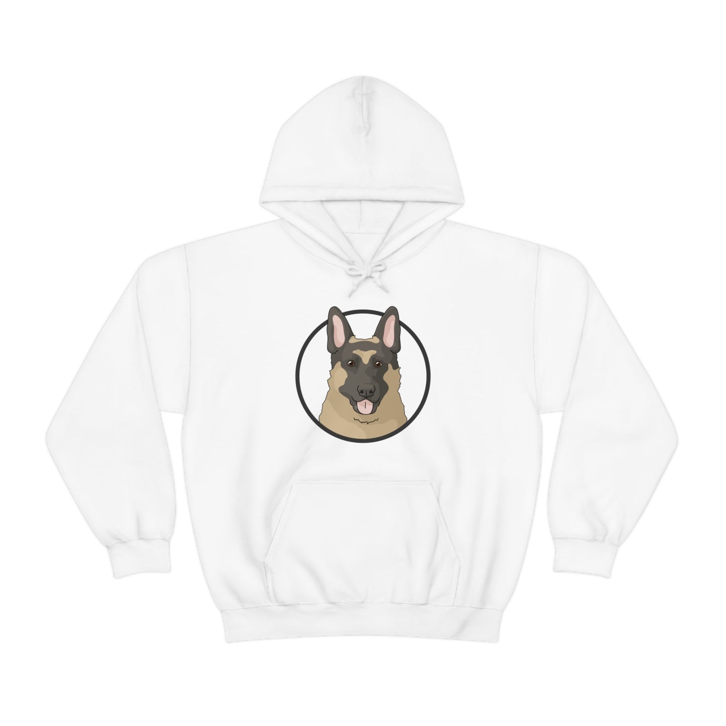 German Shepherd Circle | Hooded Sweatshirt - Detezi Designs-12265830648003731551