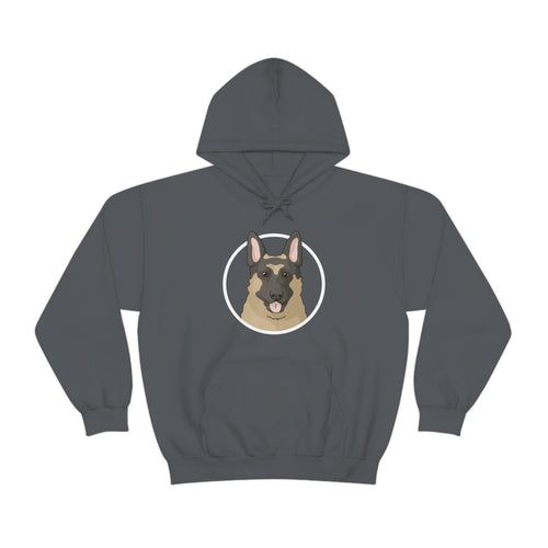 German Shepherd Circle | Hooded Sweatshirt - Detezi Designs-13520083636756159161
